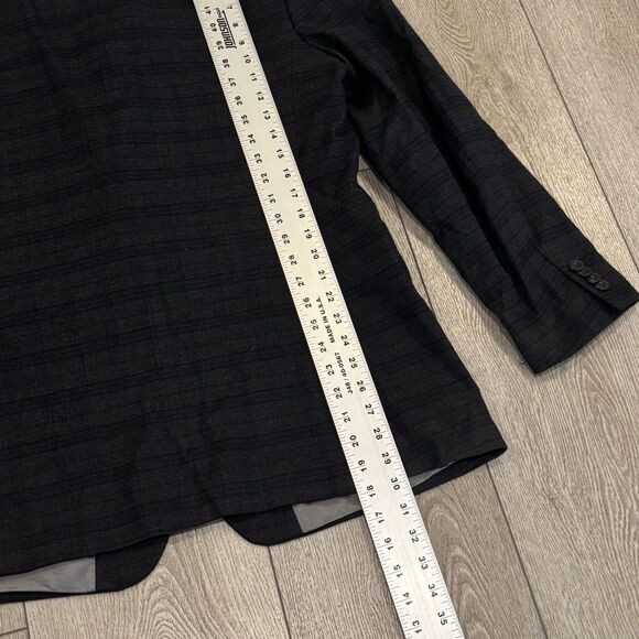 Michael Kors Blazer Mens 42L Gray Blue Plaid Sport Coat Jacket - Picture 4 of 4